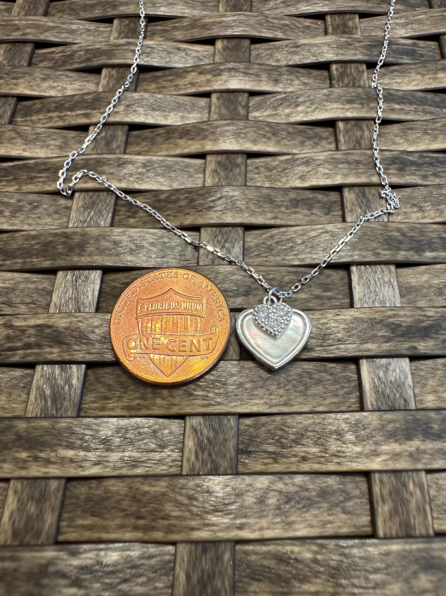 Sterling Silver Double Heart Locket Necklace – Sparkling & Sweet Gift for Her