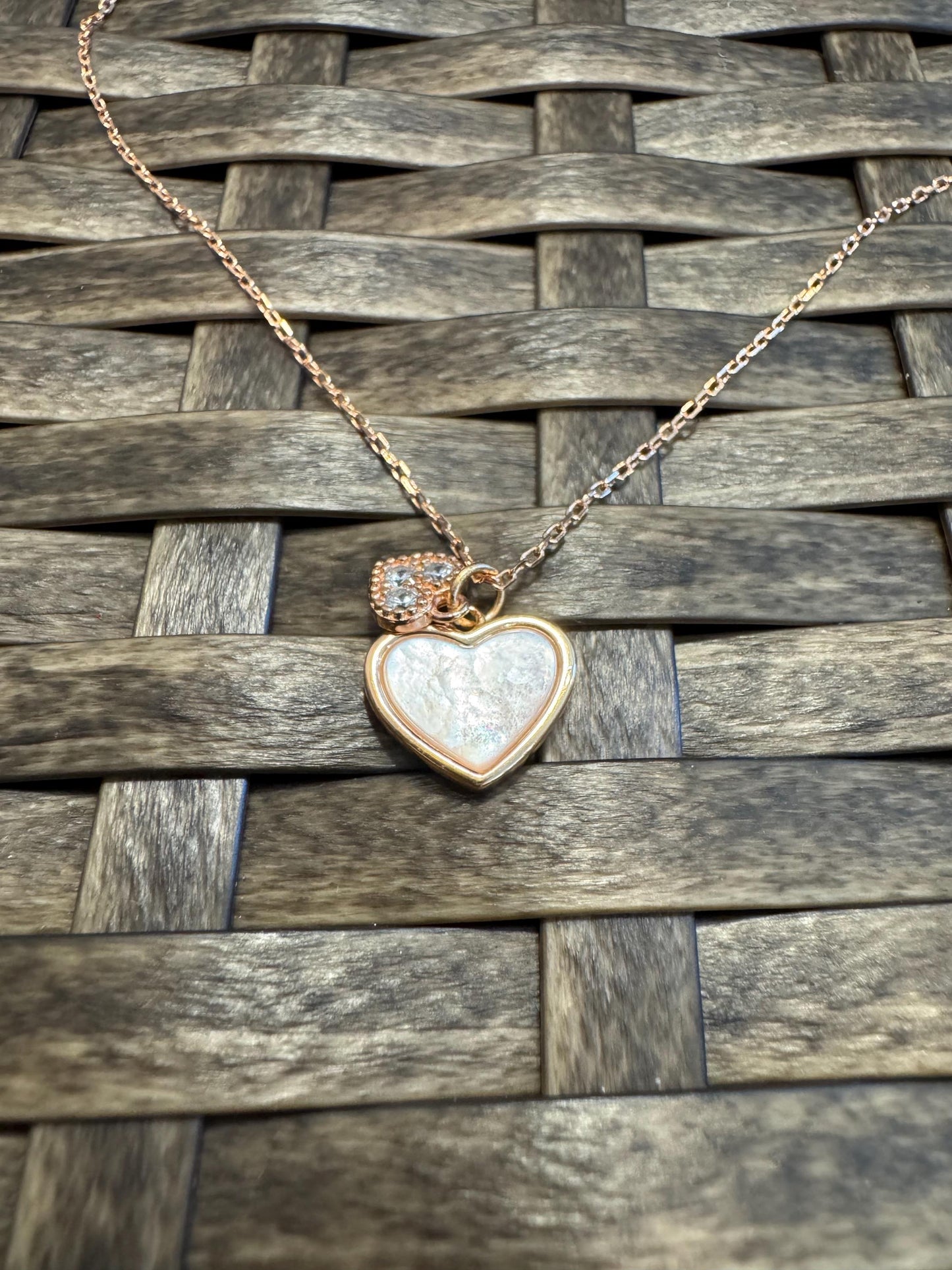 Rose Gold Double Heart Locket Necklace – Sparkling & Sweet Gift for Her
