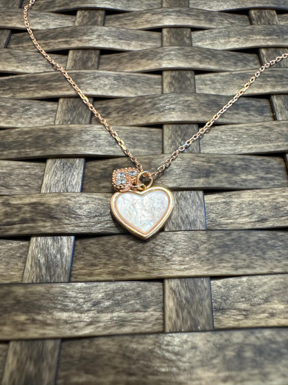 Rose Gold Double Heart Locket Necklace – Sparkling & Sweet Gift for Her