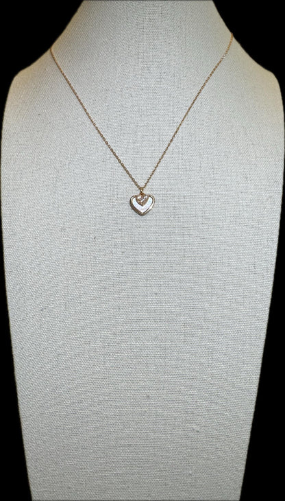 Rose Gold Double Heart Locket Necklace – Sparkling & Sweet Gift for Her