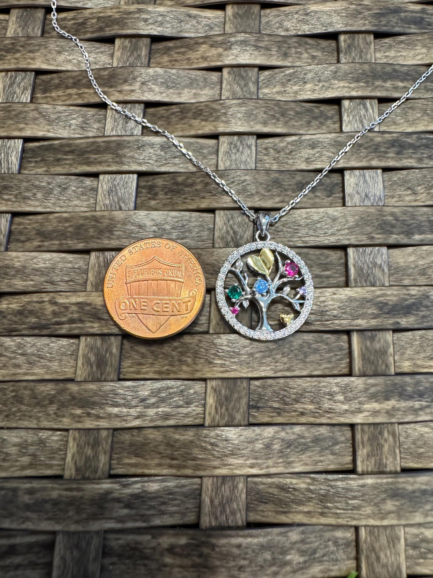 Sterling Silver Tree of Life Necklace — Multi-Charm Pendant for Mom, Nature Lover or Family Gift