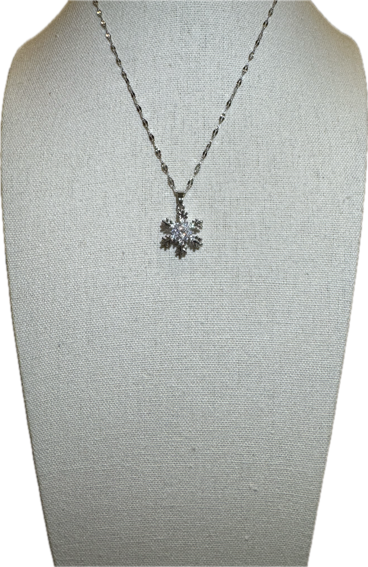 Silver Spinning Snowflake (Type #3) Necklace with Cubic Zirconia – Anxiety Relief Jewelry (Copy)