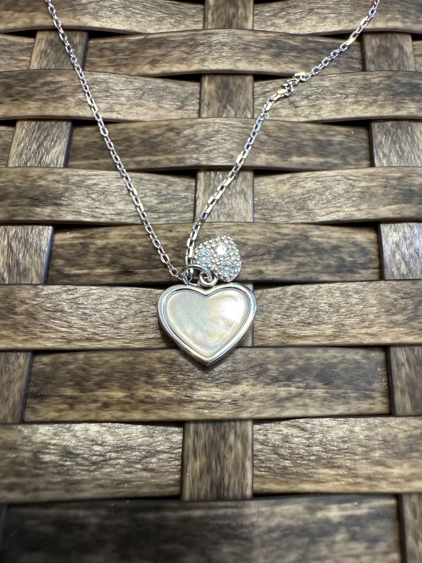 Sterling Silver Double Heart Locket Necklace – Sparkling & Sweet Gift for Her